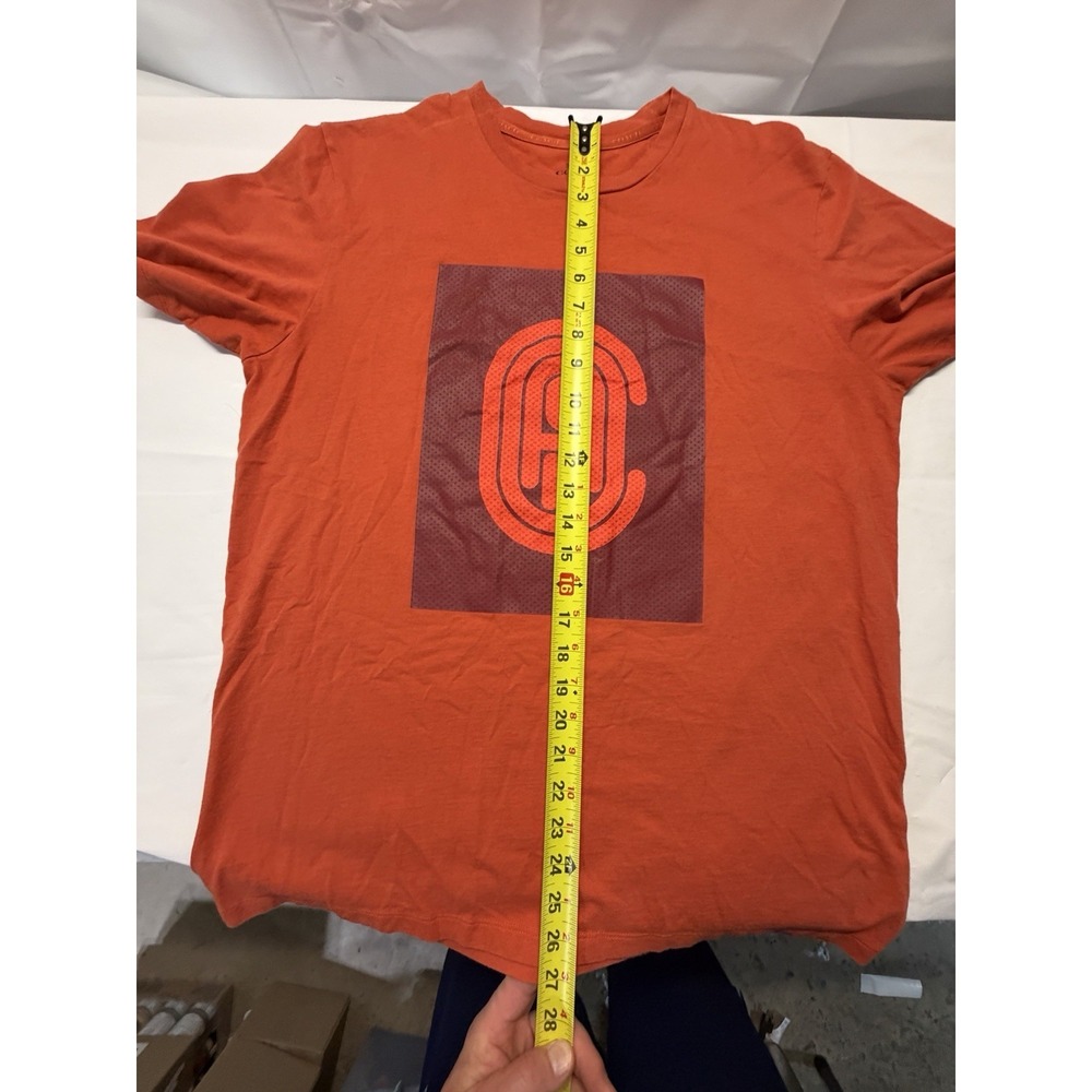 Men's Coach Graphic Short Sleeve T-Shirt Orange Size Large - Picture 6 of 7